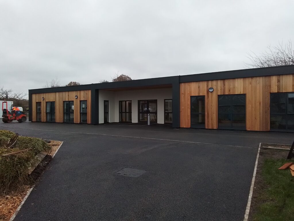 Newbuild classroom block consisting of four new classrooms and a spacious lobby entrance